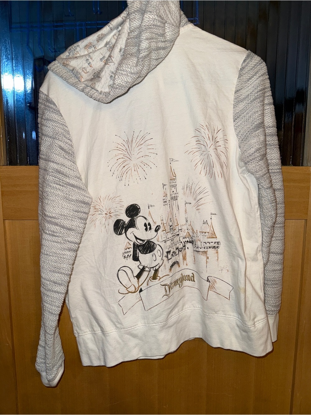 Disney Parks Holiday Silver & Gold Collection Sweatshirt Hoodie Sz Large